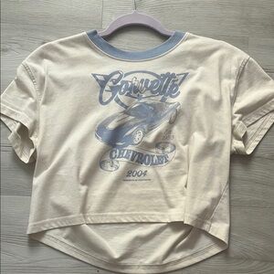 Kids Cream and Blue Graphic Tee